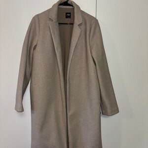 Zara Beige Longline Overcoat